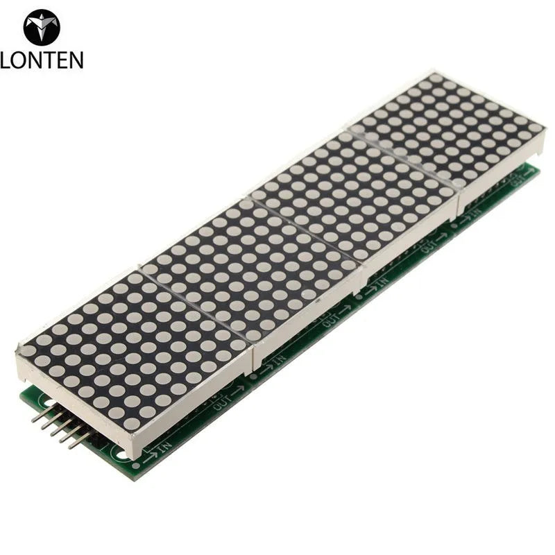 Custom MAX7219 Microcontroller 4In1 Display w/ 5P Line Dot Matrix Module for ard 12.8 cm X3.2 cm X1.3 cm display modules Manufacturer