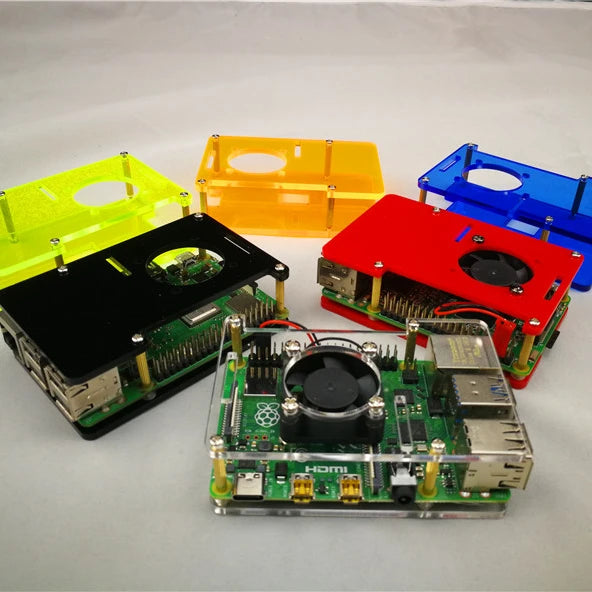 Custom In Stock !!!! Raspberry Pi 4 2-layers acrylic Case Box shell for Raspberry Pi 4 case Manufacturer
