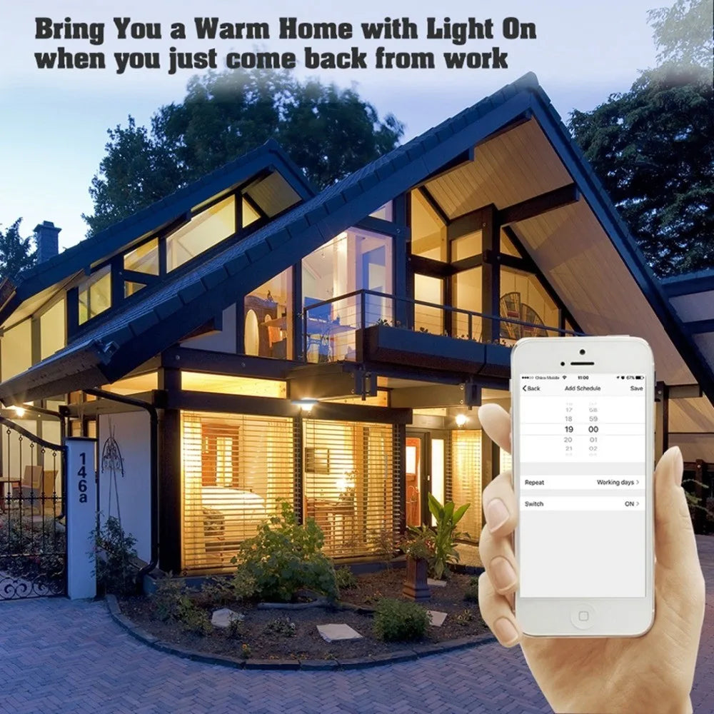 Custom JH-G01E 10A 2.4GHz WiFi Control Smart Home Power Socket Works with Amazon Alexa & Google Home, AC 100-240V, EU Plug Manufacturer