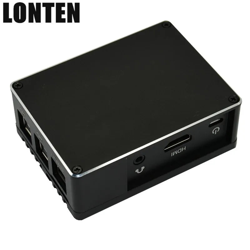 Custom Lonten Newest New Aluminum Case Housing Shell Enclosure With Fan Heat sink For Raspberry PI 3B+/3B ASUS Tinker S Manufacturer