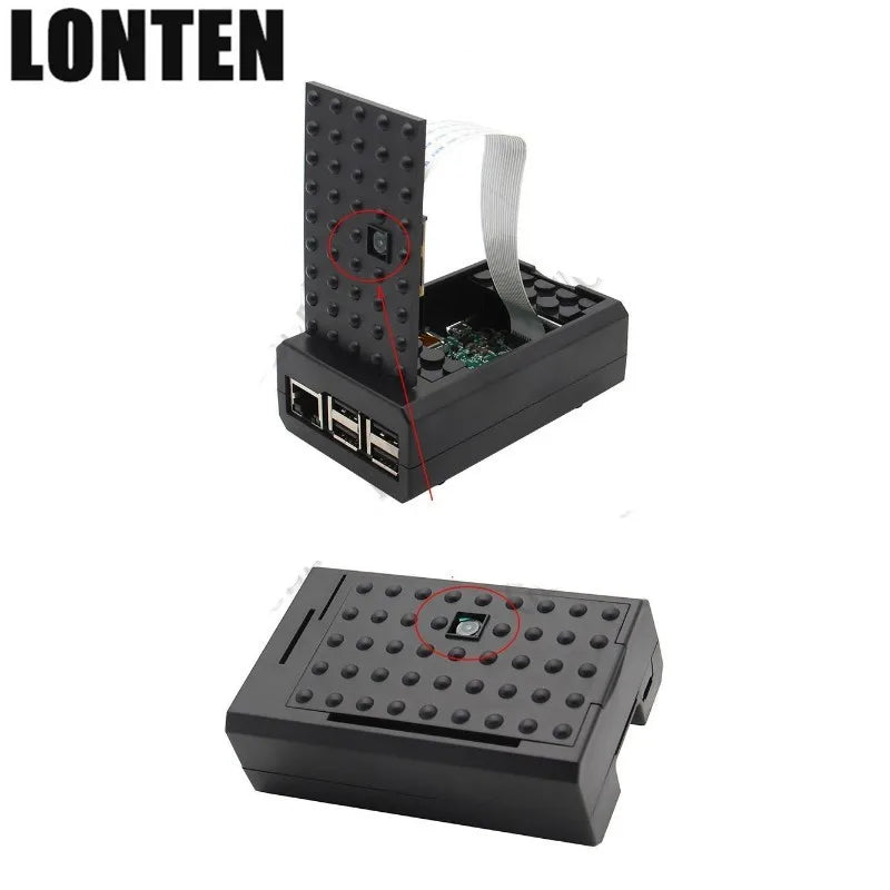 Custom Lonten Newest New Camera 5MP + ABS Case + 40P Ribbon Cable For Raspberry Pi 3 B+ Manufacturer