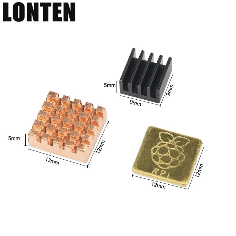 Custom Lonten 3 pcs Raspberry Pi 3 Model B+ Plus Heatsinks Copper / Aluminum Heat Sink Cooling Kit for Raspberry Pi 3/2 Model B Manufacturer