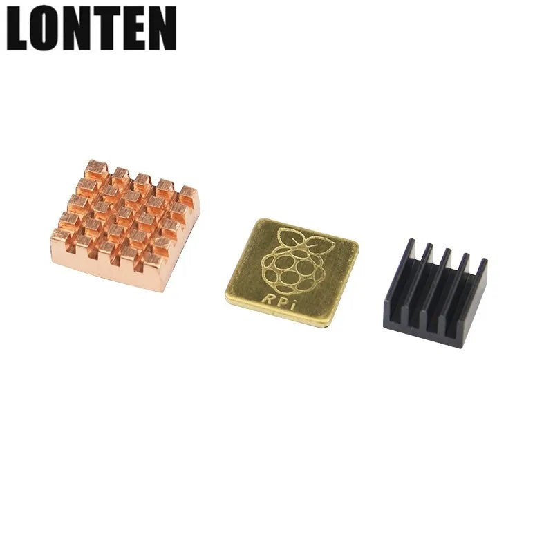 Custom Lonten 3 pcs Raspberry Pi 3 Model B+ Plus Heatsinks Copper / Aluminum Heat Sink Cooling Kit for Raspberry Pi 3/2 Model B Manufacturer