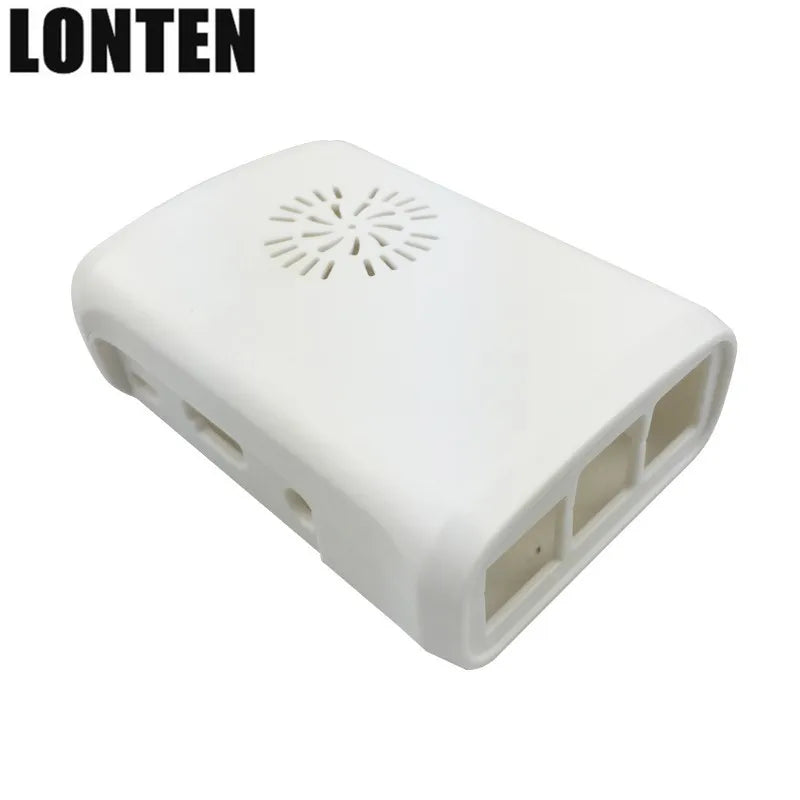 Custom Lonten Raspberry Pi 3 ABS Case Black White Transparent Plastic Box Enclosure Cover + Cooling Fan for Raspberry Pi 3 Model B Plus Manufacturer