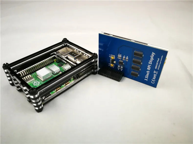 Custom In Stock !!!! Raspberry Pi 4 full cover acrylic Case Box (can assemble 3.5 inch screen ) for Raspberry Pi 4 case Manufacturer