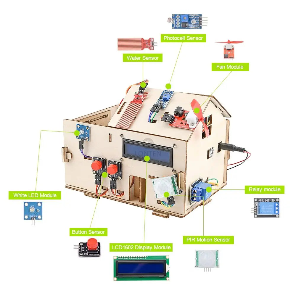 Custom Lonten Smart Home Kit for Arduinos Starter Electronic Learning Kit Remote Control House DIY Project STEM Programming Manufacturer