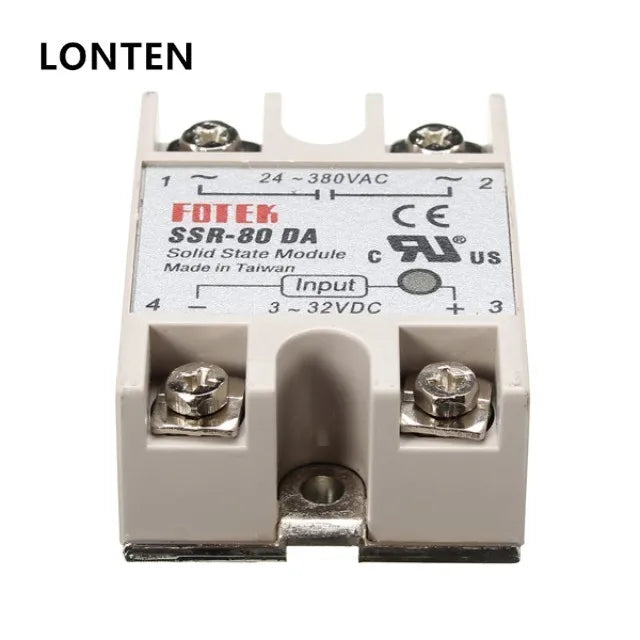 Custom Lonten 80A SSR-80DA Solid State Relay Module DC To AC 24V-380V Output Manufacturer
