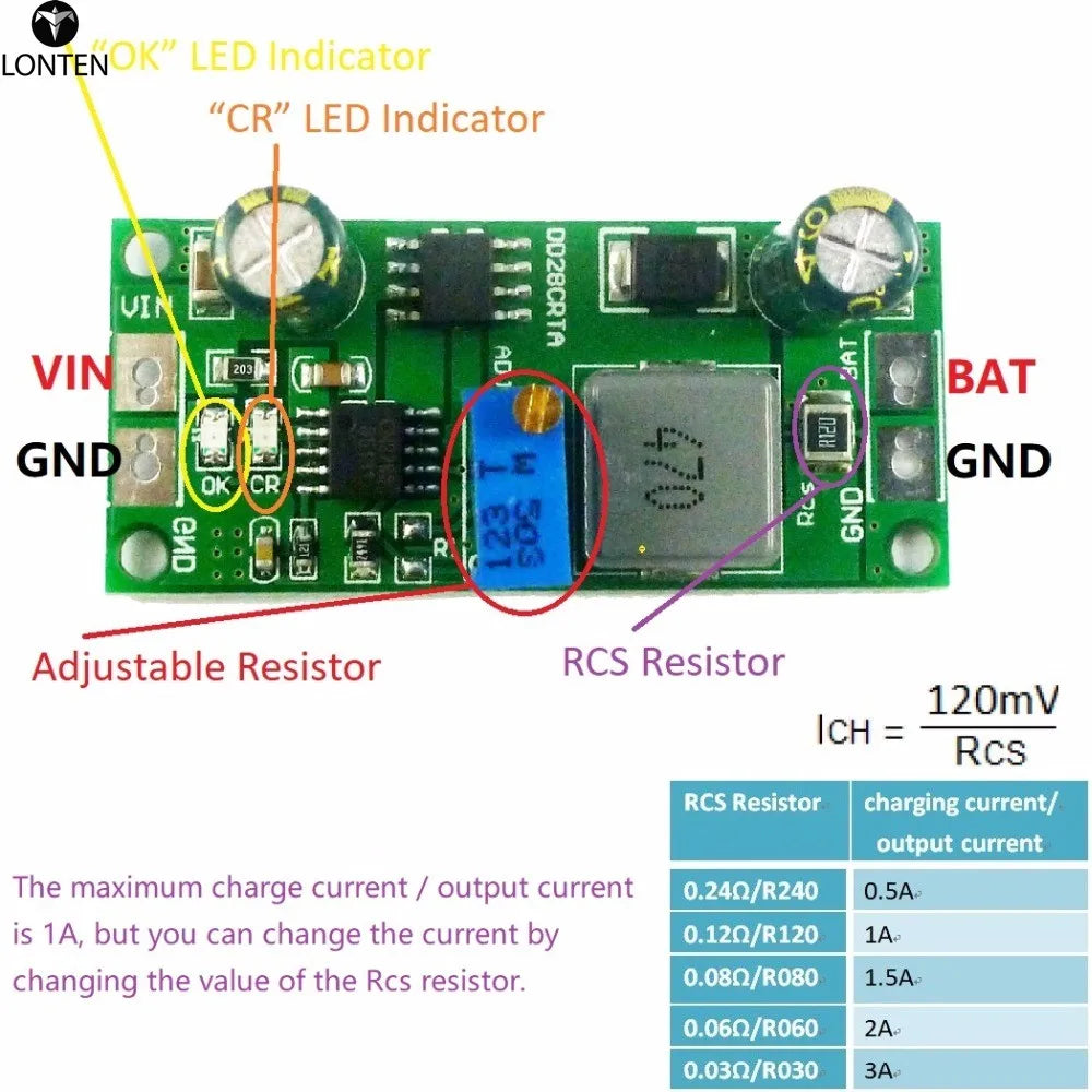Custom 1A 3.2V 6.4V 9.6V 12.8V 16V 19.2V LiFePO4 Batterie Charger Charging Module Manufacturer