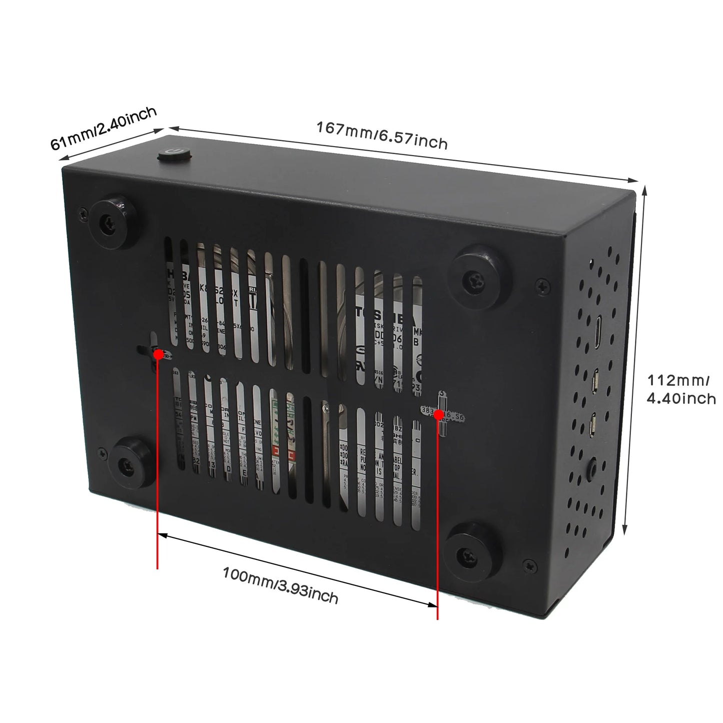 Custom Naspi Gemini Dual 2.5 "Sata Hdd/Ssd Nas Case Kit Met Pwm Fan, Raid, veilig Shutdown & Auto Power Op Voor Raspberry Pi 4 Manufacturer