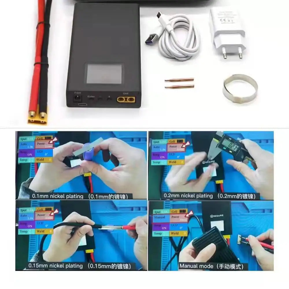 Custom Mini Portable Rechargeable Spot Welding Machine 1.8Inch Color LCD Spot Welding Machine Color Screen Display DIY Battery Pack Manufacturer