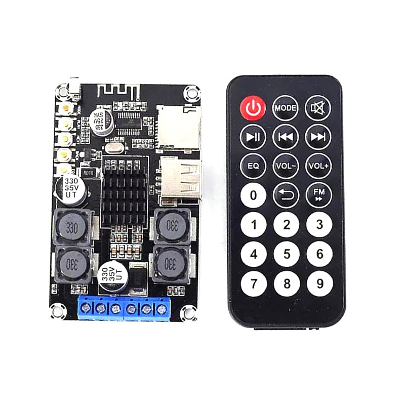 2*50W TPA3116 5.0 Amplifier Board Digital Audio Power Amp HiFi Stereo 2.0 Class D Receiver TF Card USB Remote pcb assembly Customize