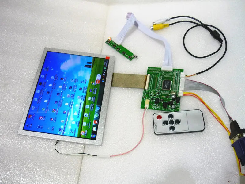 Custom 2AV+ VGA 8 inch vehicle-mounted LCD suite Projection screen HSD084ISN1-A00 resolution 800 x600 DIY on-board computer monitors Manufacturer