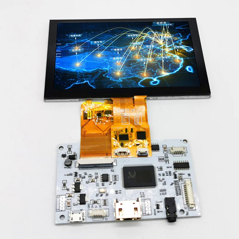 Custom 5 inch display capacitive touch module kit 800x480 HD LCD Module for Raspberry Pi 3B 4B Car Raspberry Pi 3 Micro USB 5V Manufacturer