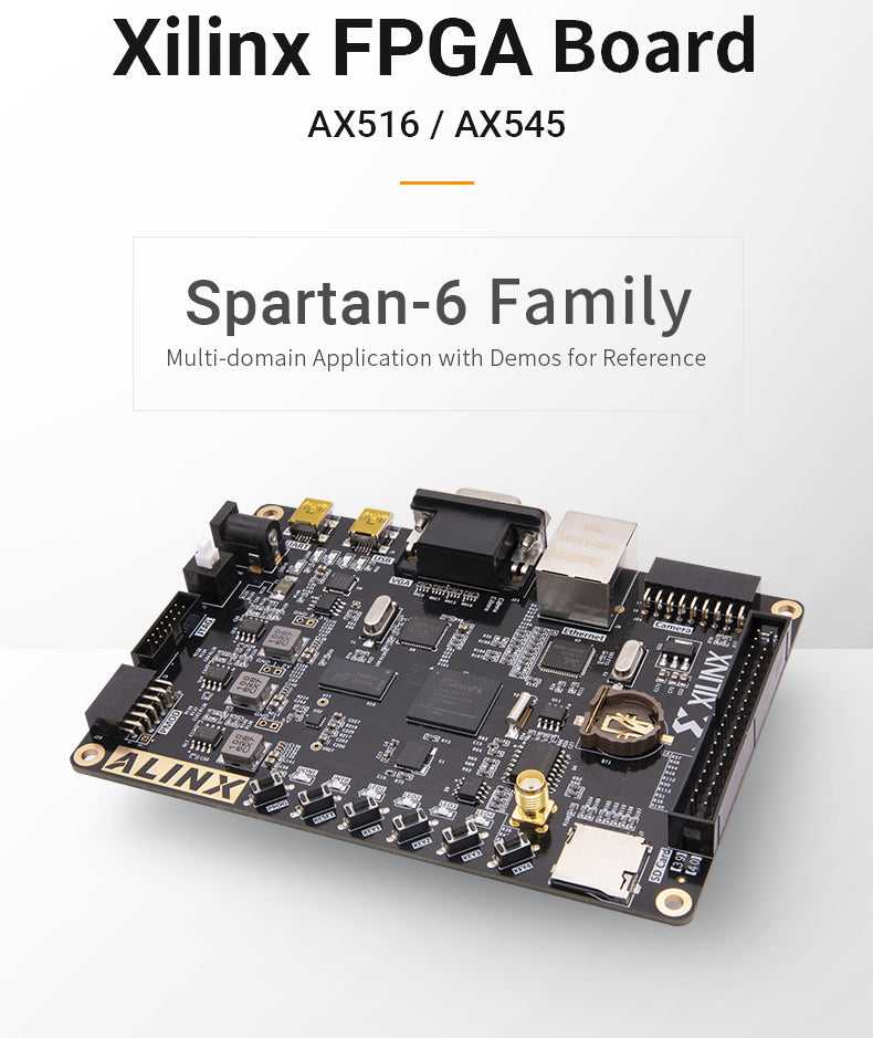 AX545: XILINX Spartan-6 XC6SLX45 FPGA Development Board LX45 DDR3 Gigabit Ethernet Custom PCB pcba usb charger cell fone
