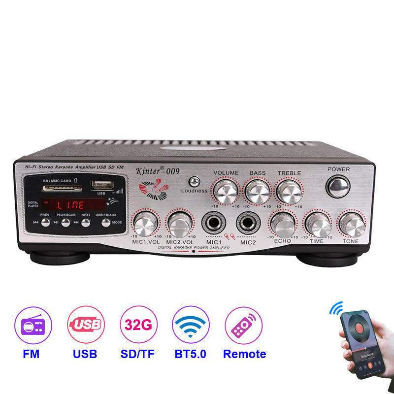 2*60W FM Radio Mp3 Player Audio Power Amplifier board Stereo Equalizer HiFi Karaoke Digital Mp3 Decoder Music AMP pcb assembly Customize