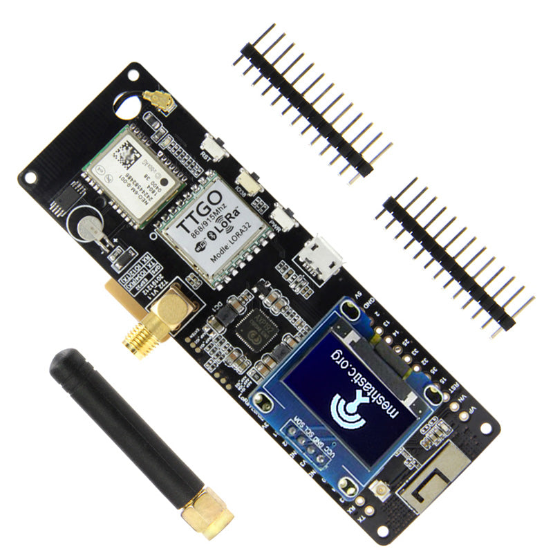 TTGO Meshtastic T-Beam V1.1 ESP32 433/868/915/923Mhz WiFi ESP32 GPS NEO-6M 18650 Battery Holder With OLED Custom PCB customize