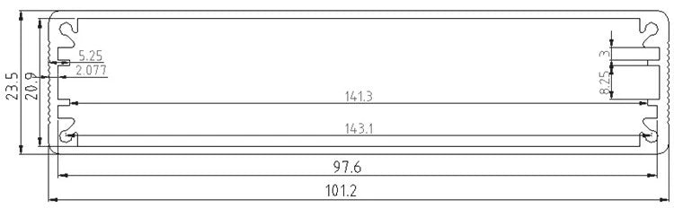 Custom silver color aluminum housing case for electronics project case 101*23*120mm Manufacturer