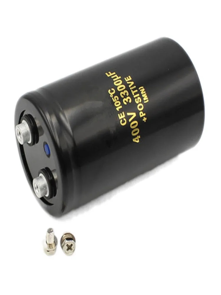 Custom 400V3300UF 63.5*105MM 3300UF 400V Bolt/Screw Foot Audio Filter Electrolytic Capacitor Manufacturer