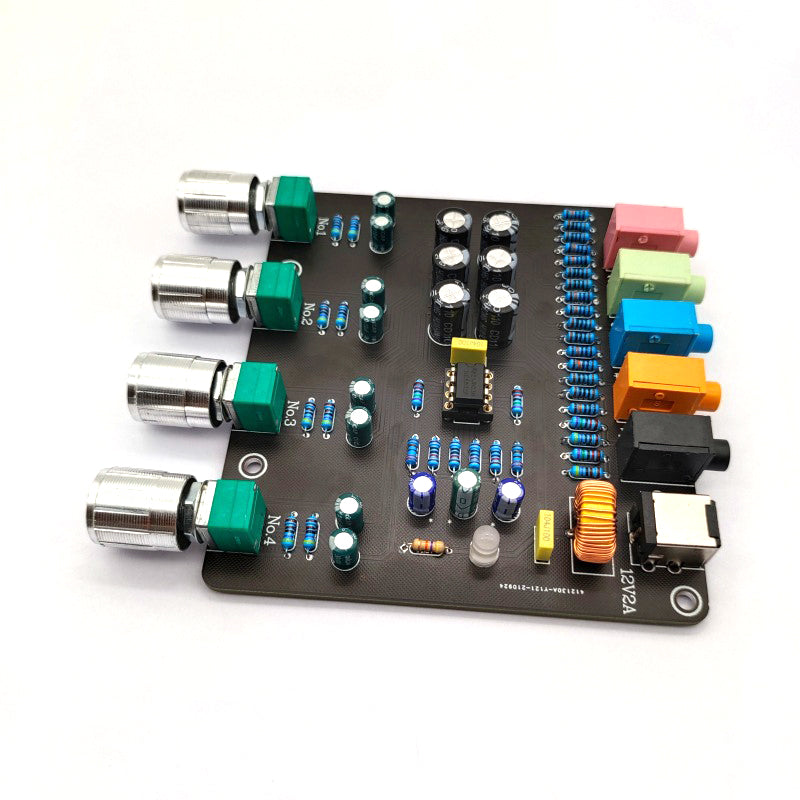 1 Input 4 Output AUX Hub Audio Distributor Signal Selector Switch Audio Source Switcher For Amplifier Board pcb assembly Custom