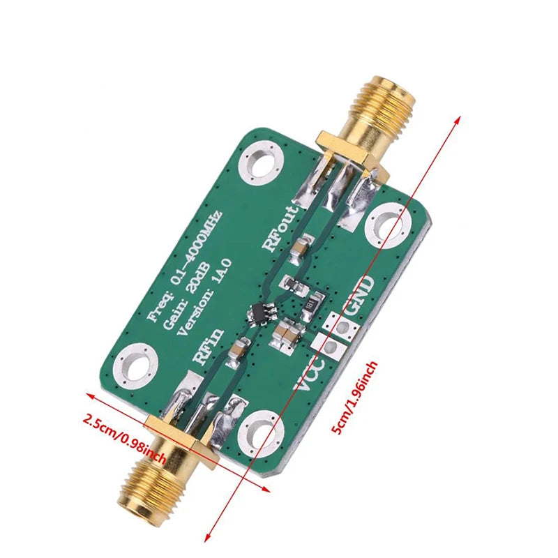 Custom LNA 0.1-4000MHz 20dB Broadband RF amplifier for FM HF VHF / UHF Ham Radio remote control receiver wifi modules Manufacturer