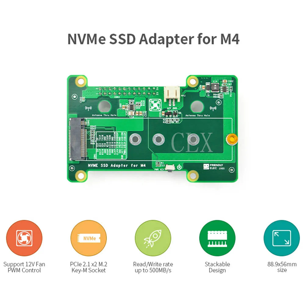Custom M4 Special PCIe NVMe Development Extension Board, PCIex2 High Speed Transmission PCB pcb service oem Manufacturer