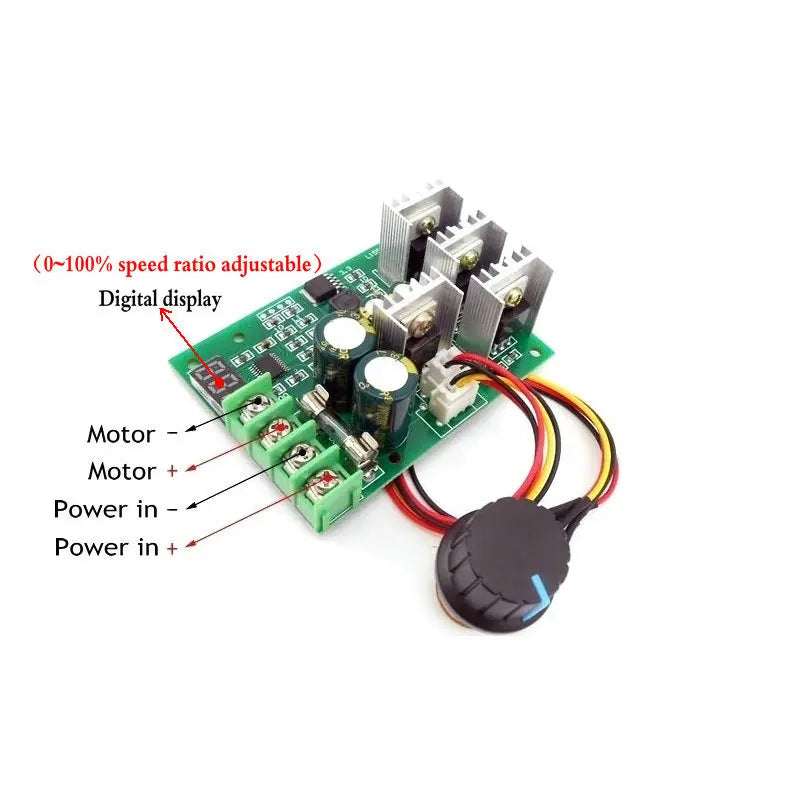 Custom Digital display PWM DC motor speed controller display 0~100% adjustable drive module 6V12V24V36V48V60V Max30A Manufacturer