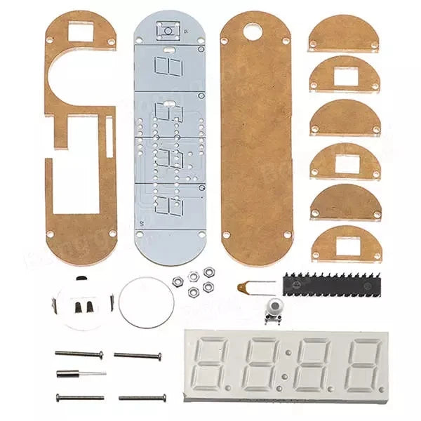 Custom DIY Electronic Clock Kit SCM Digital LED Clock Set With Acrylic Shell ATMega328 DIP IC Low Power CR2032 Button Cell Powered Manufacturer
