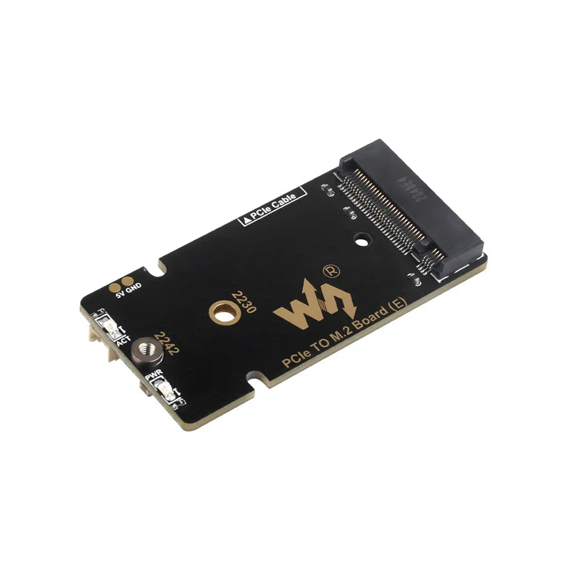 PCIe To M.2 Adapter Board (E) with Cooling Fan for Raspberry Pi 5 Compatible With 2242/2230 Size NVMe M.2 SSD High-speed Reading