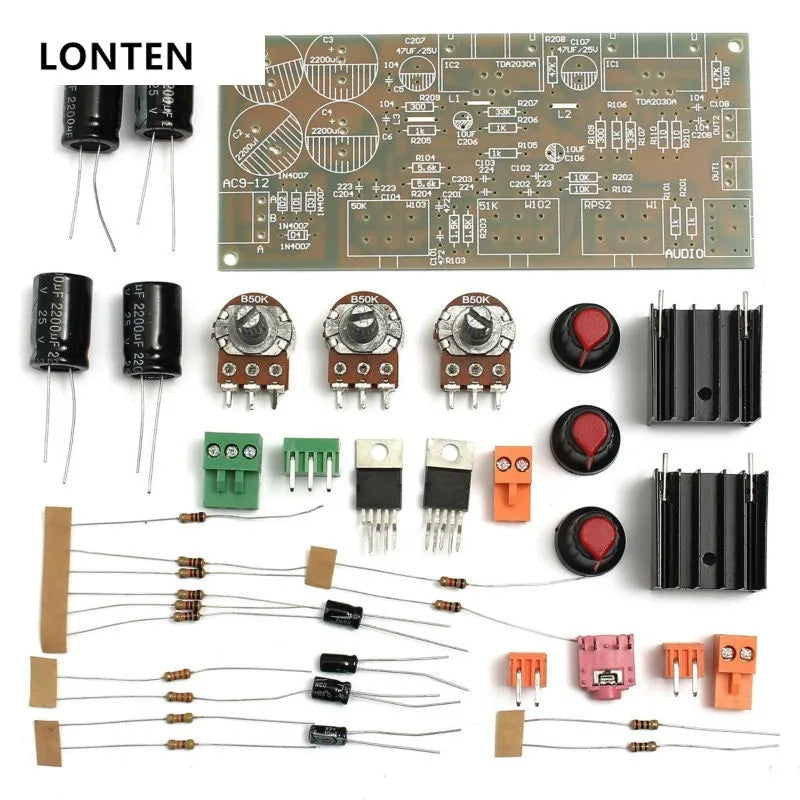Custom 2x18W TDA2030A 2.0 Double Track TDA2030A Amplifier Module FR4 94V0 PCB circuit board for 6, 8 10, 12, 14, 16 layers Manufacturer