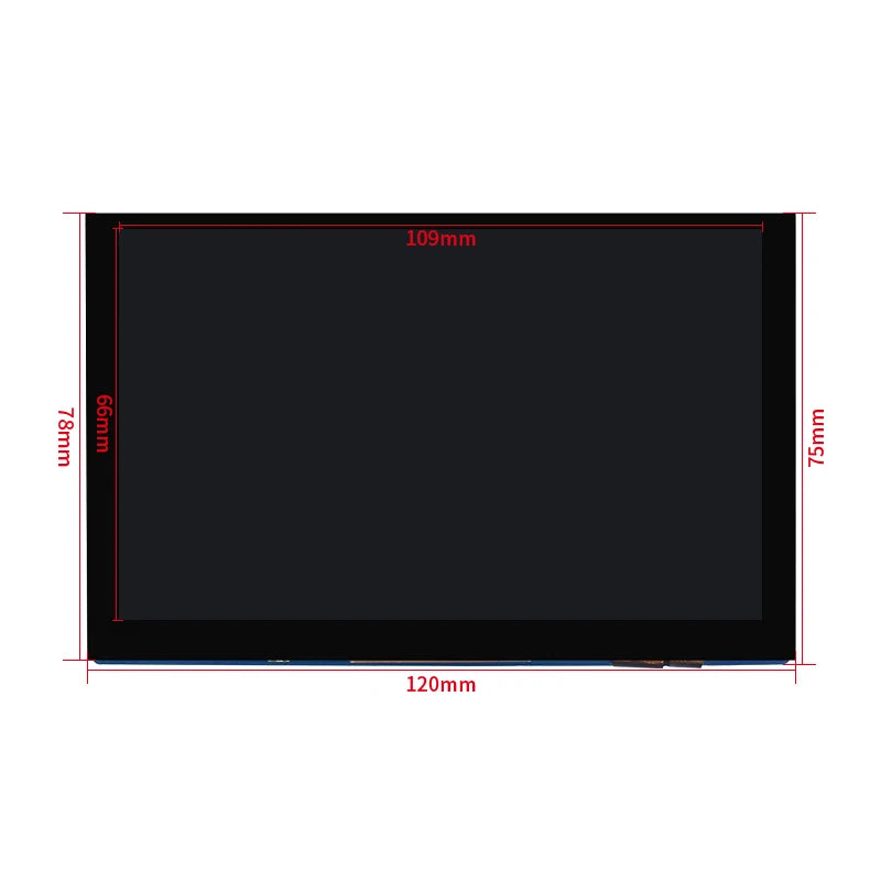 LONTEN Raspberry Pi 5 Inch DSI LCD Capacitive Touch Screen 800x480 for RPi 5/4B/3B+/3B Monitor Holder