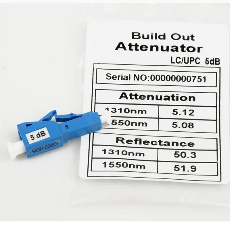 Custom 5PCS/bag 5DB LC UPC female to male 5dB fiber optic Attenuator 5db LC PC female male Fiber Optic Attenuator Manufacturer