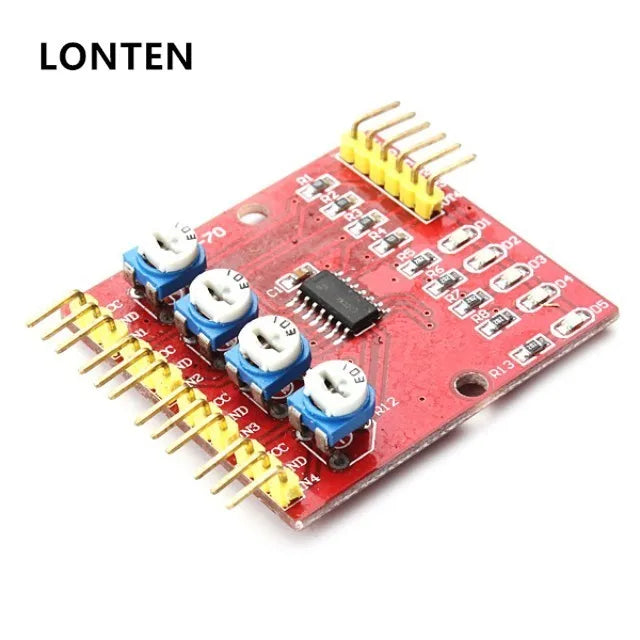 Custom Lonten 4 Channel Infrared Tracking Sensor Module IR Line Patrol For DIY Smart Car Manufacturer