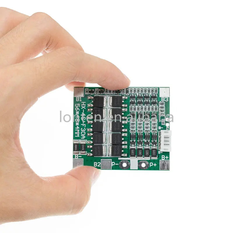 Custom 4S 30A 14.8V Li-ion Lithium 18650 Battery BMS Packs PCB Protection Board Balance Integrated Circuits 45x56mm Electronic Board Manufacturer