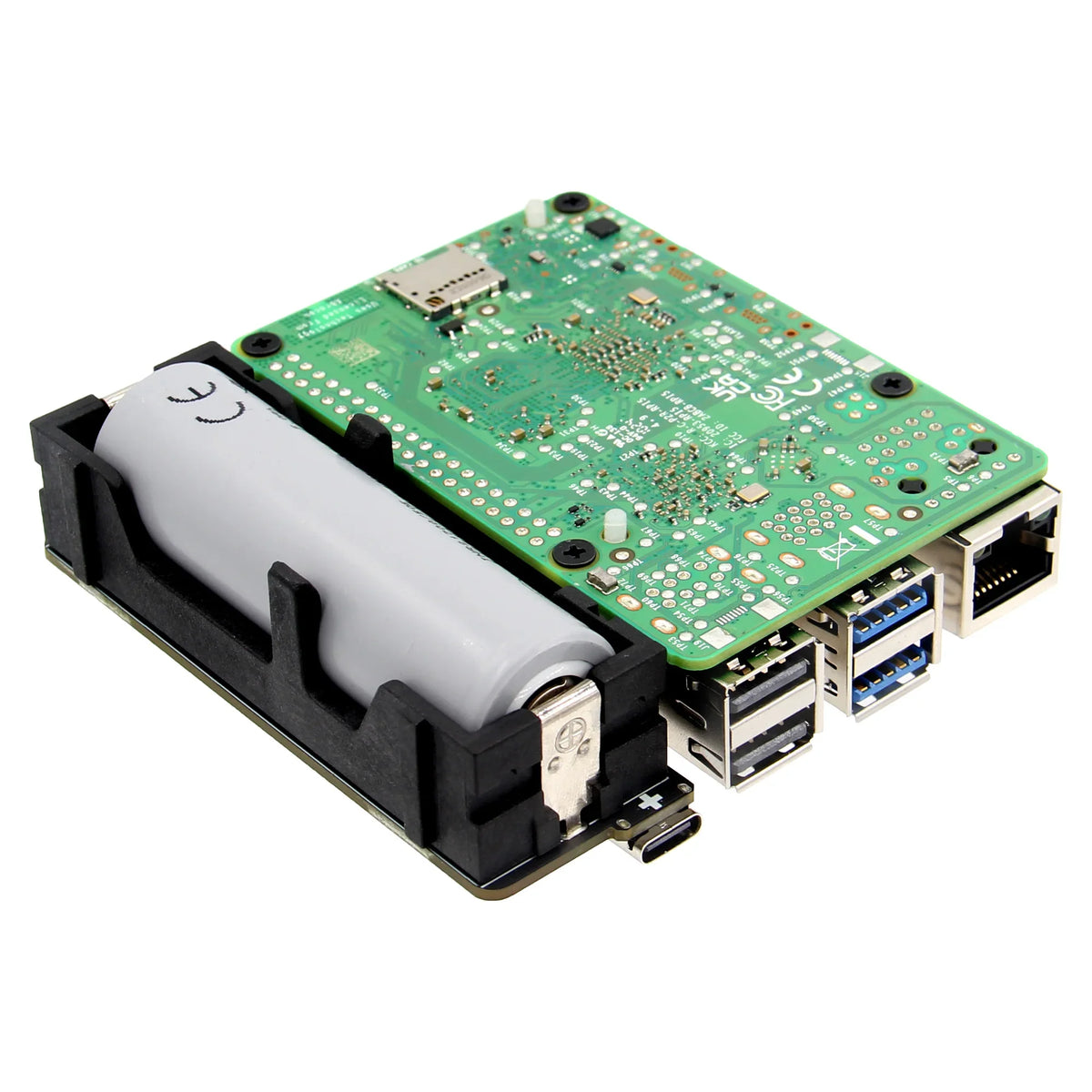 X1207 V1.2 POE+UPS Hat Power Management Board Compatible with 1 Cell 21700 Batteries for Raspberry Pi 5
