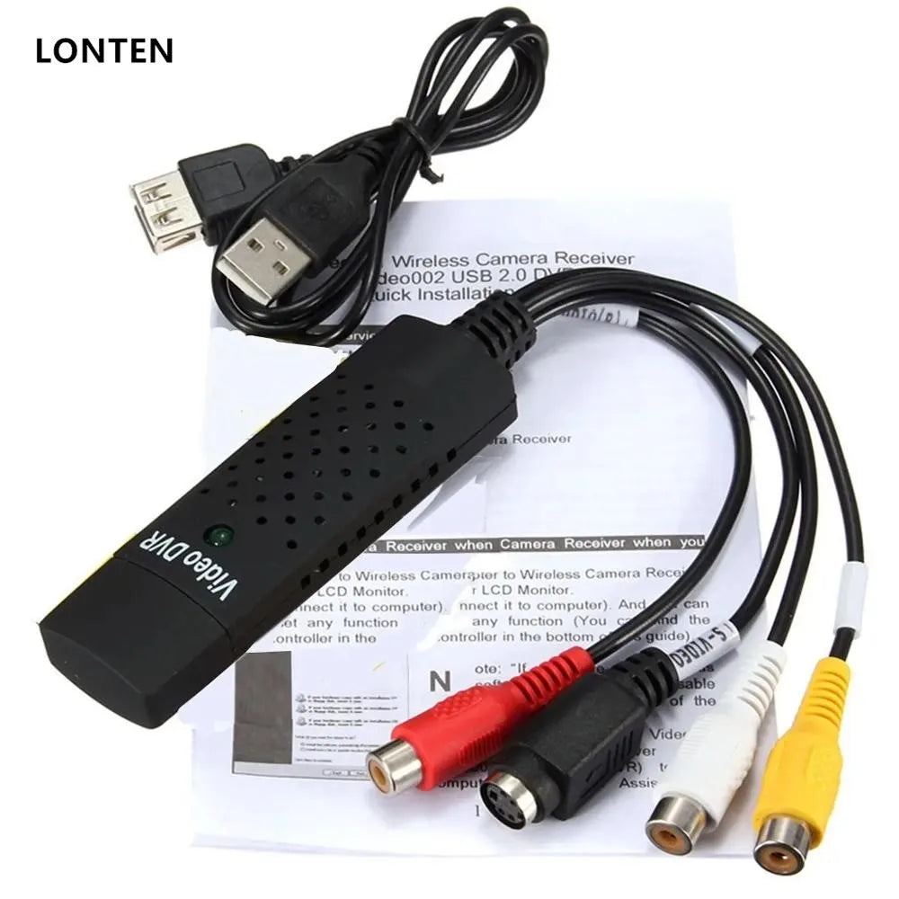 Custom Lonten USB 2.0 Video TV DVD VHS o Capture Adapter Video Capture Card Cable Video DVR Manufacturer