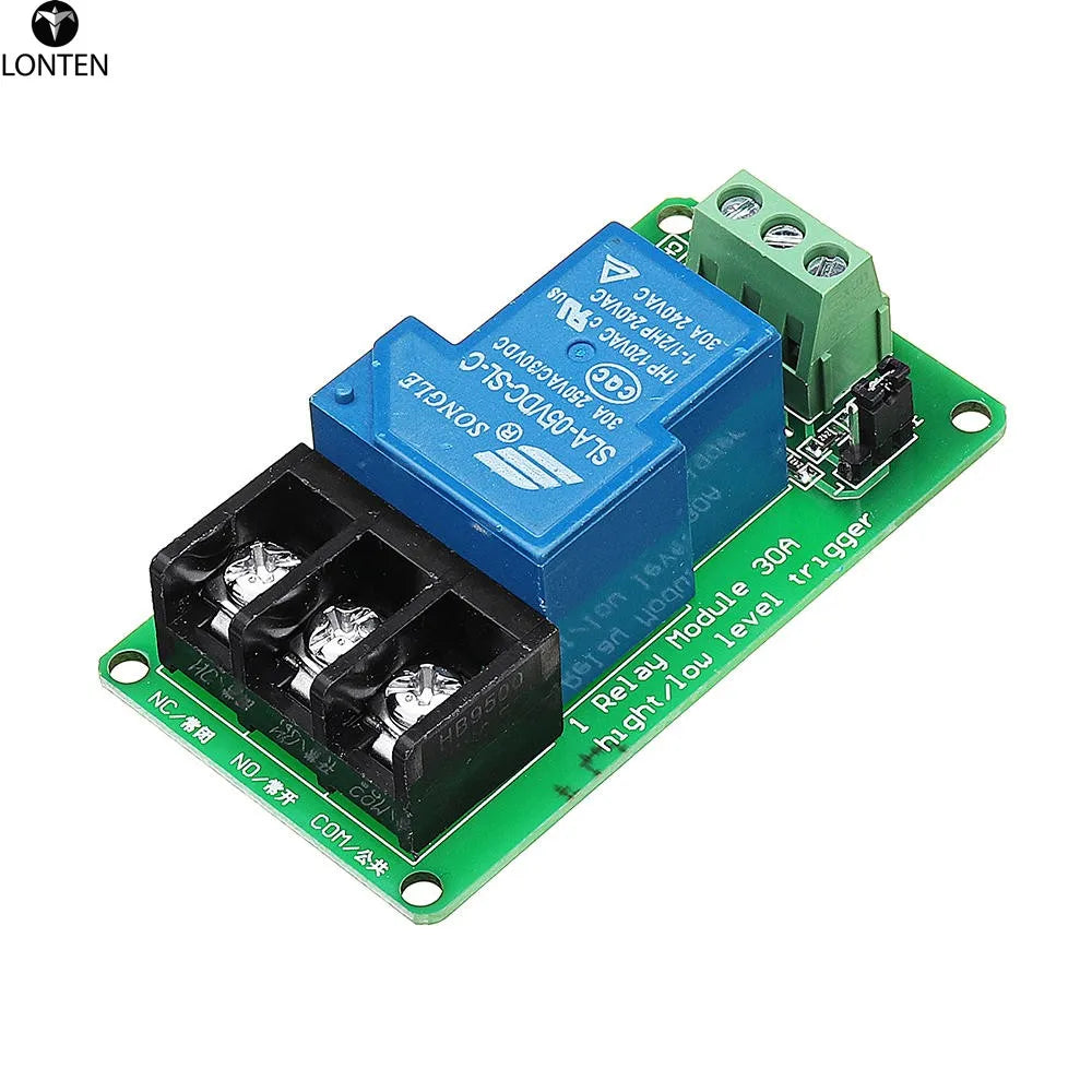 Custom Lonten 5V 1 Channel 30A Optocoupler Isolation Support High and Low Level Trigger Switch Relay Module Manufacturer