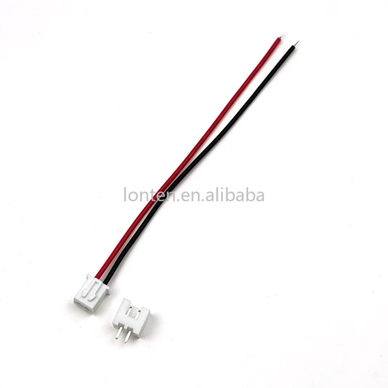 Custom 20 SETS JST XH 2.5-2 Pin Battery Connector Plug Female & Male with 100MM Wire Manufacturer