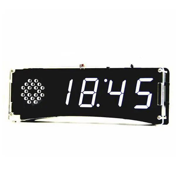 Custom 5V Voice Version DIY Electronic Clock Kit 51 SCM Digital LED Clock Set With Acrylic Shell Light Control Temperature Display Temp Manufacturer