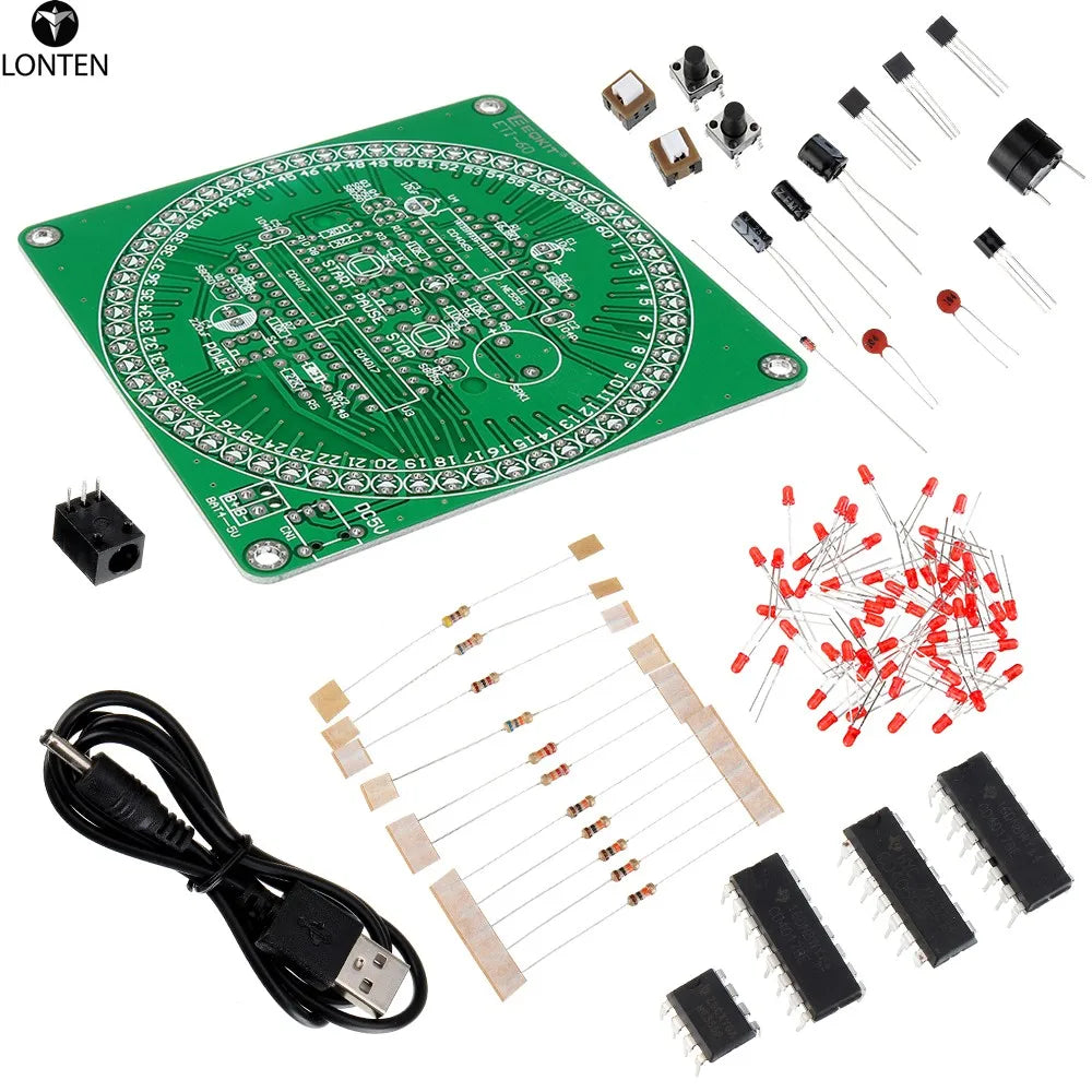 Custom Lonten 3Pcs/Lot 60 Seconds Electronic Timer Kit DIY Parts Soldering Practice Board ETI-60 Manufacturer