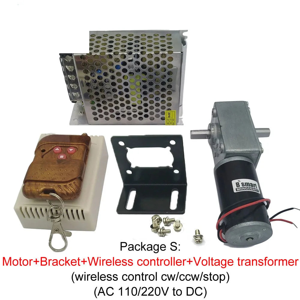 Custom 5840-31ZYS DC Small Motor 12V Slef Locking Gearbox Reductor 24V Large Torque Double Shaft Motor For Fan Reducer Manufacturer