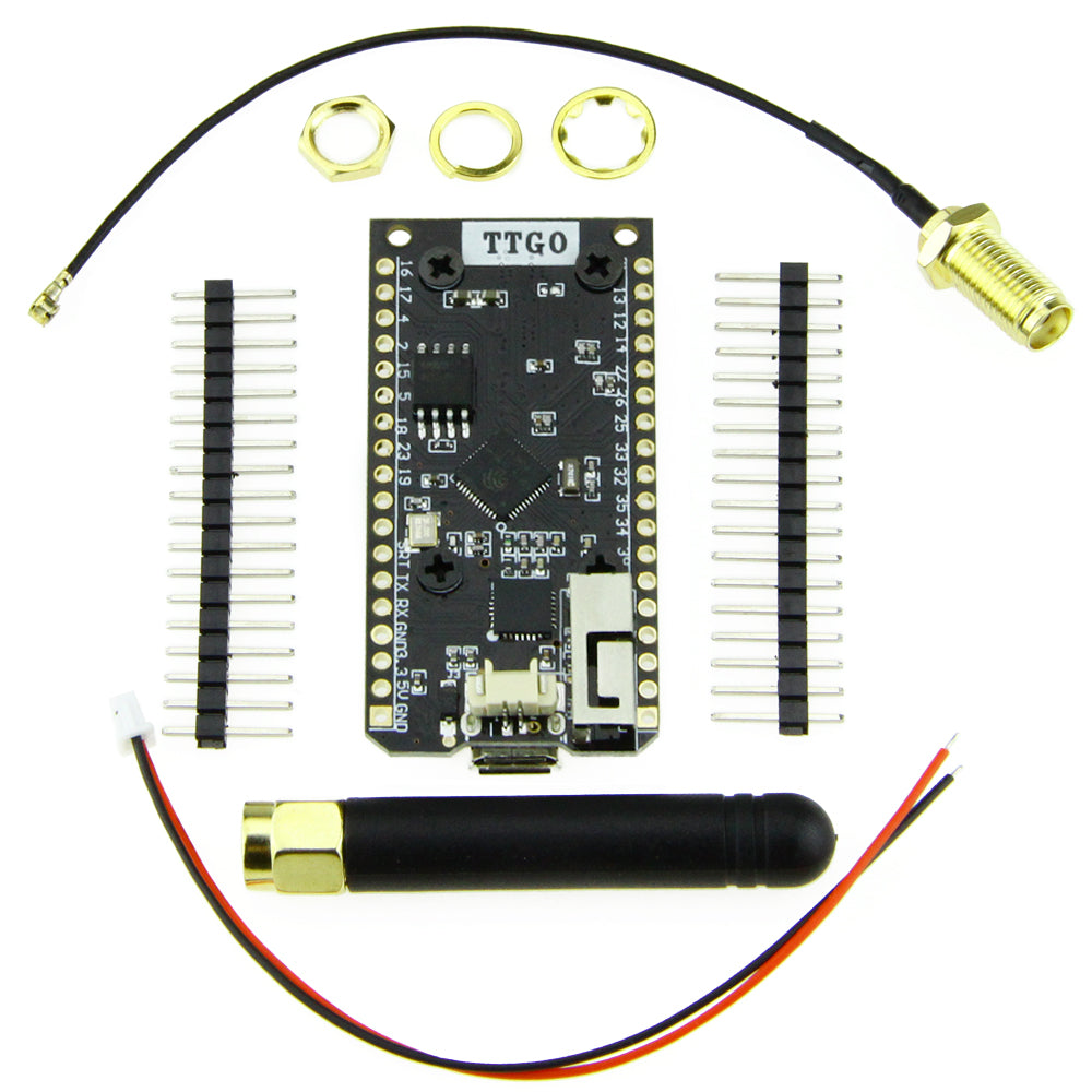 TTGO LORA32 868/915Mhz ESP32 LoRa OLED 0.96 Inch Display WIFI ESP32 ESP-32 Module with Antenna plastic tilt for pcba customize