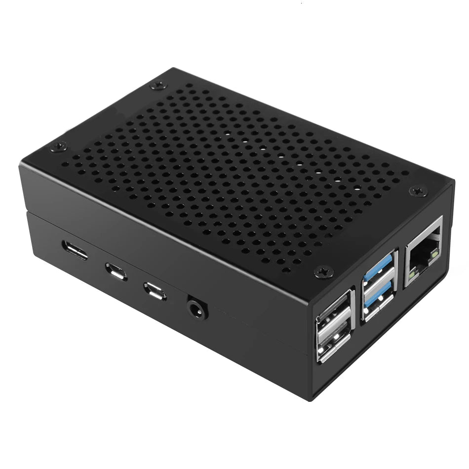 Custom Raspberry pi 4 Case Aluminum Box Case Metal Case Silver Black 4 Cabinet for Raspberry PI Enclosure Manufacturer