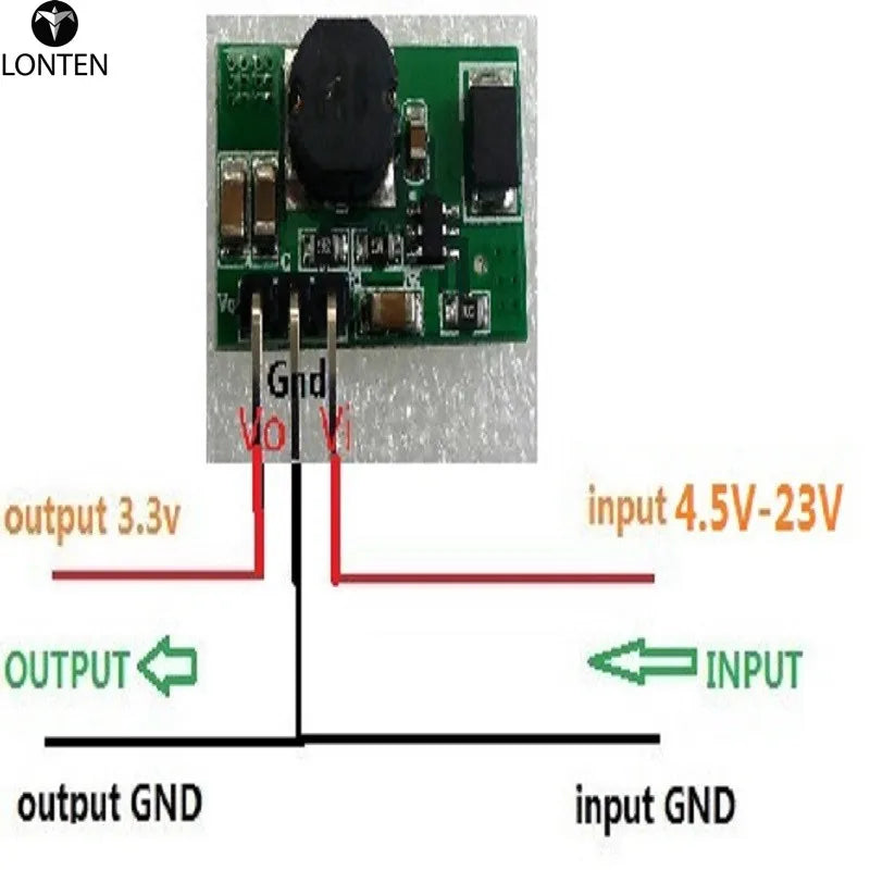 Custom CE019 1200MA Small DC DC Converter 5V-23V to 3.3V Step Down Buck Regulator Module replace AMS1117 LDO Manufacturer