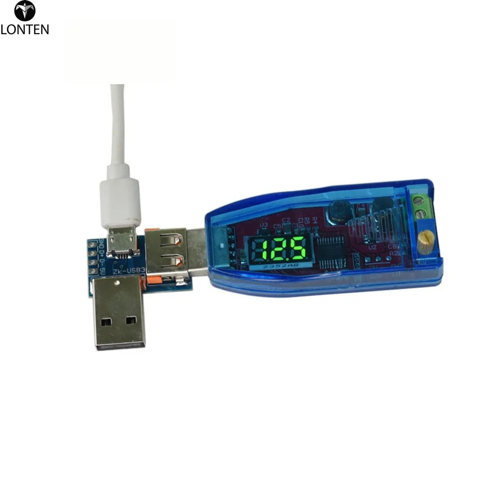 Custom Lonten 3pcs/lot Red Green Light 5V to 12V 24V Voltage Display USB Boost Module 1-24V Adjustable 3W Desktop Power Supply Manufacturer