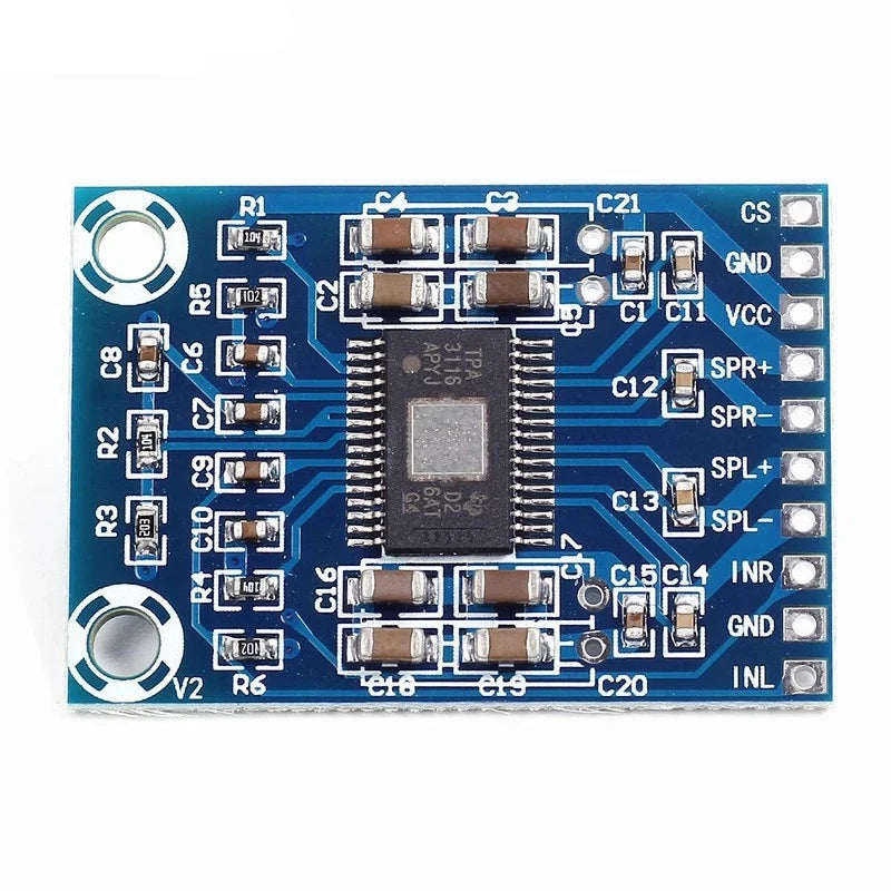 Custom 2*50W Tpa3116d2 2 Channel Mini Digital Stereo Amplifier Class D Micro Power Amplifier Ultra-thin Small Stereo Amp pcb assembly Manufacturer