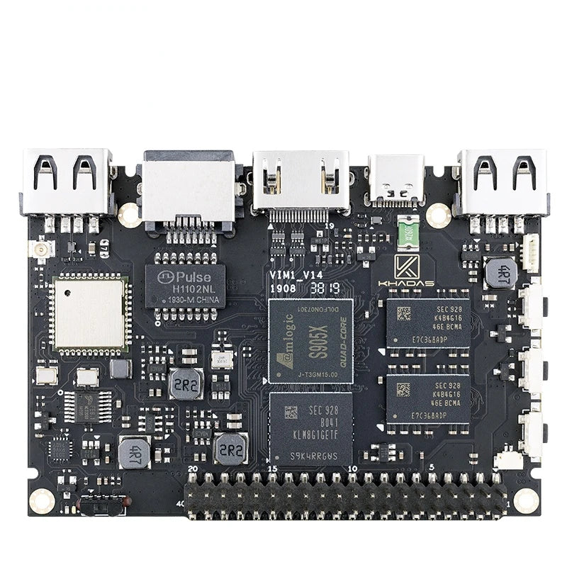 Custom Khadas VIM1 Quad Core Development Board Amlogic S905X Open Source PCB pcba modulo mini 3 porte switch ethernet Manufacturer