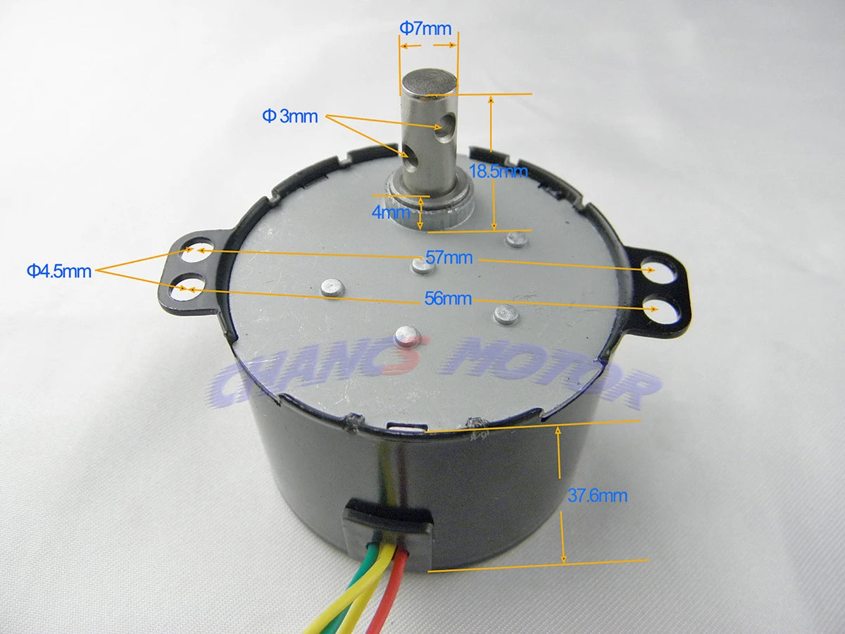 Custom Electric Motor 50KTYZ 110V 1-1.2RPM Geared Motor Synchronous Mini Gearbox for Fishing Rod 2PCS Manufacturer