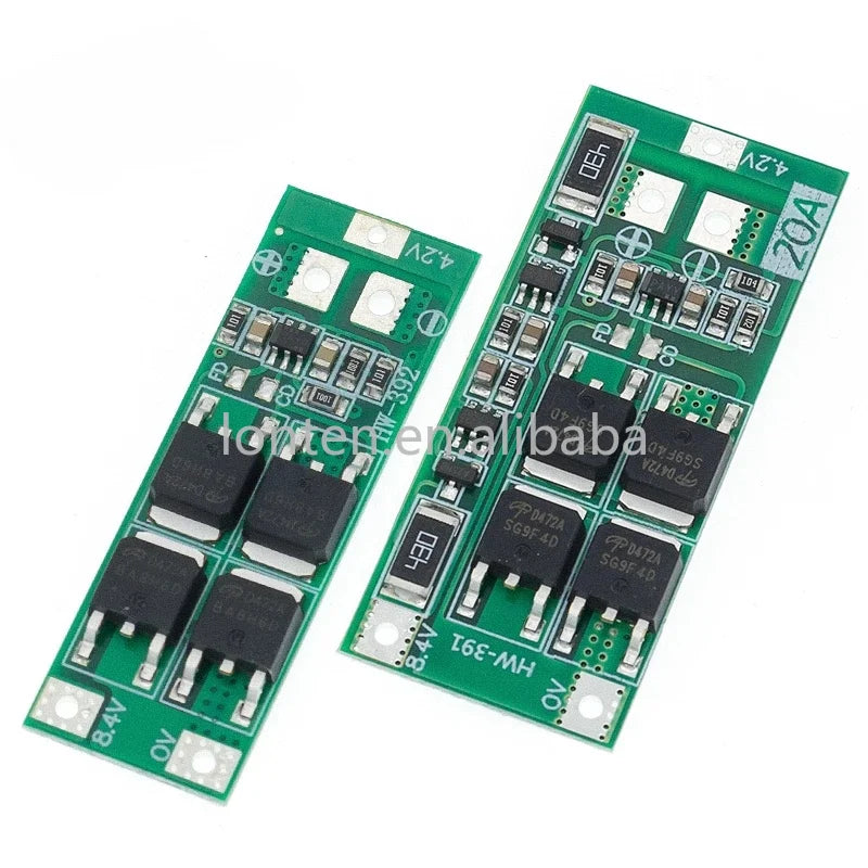 Custom 2S 20A 7.4V 8.4V 18650 Lithium Battery Protection BMS Board Standard/Balance Charger Board For Drill Motor Lipo Cell Module Manufacturer
