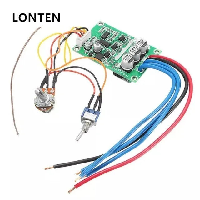 Custom Lonten DC 12V-36V 500W High Power Brushless Motor Controller Driver Board Assembled No Hall DIY Kit Peak current 20A Manufacturer