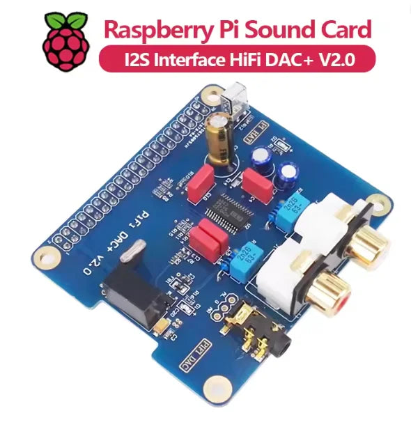 Raspberry Pi 5/4/3B+ HIFI DAC+ Sound Card with I2S Interface PiFi DAC+ V2.0 (HiFi Quality)